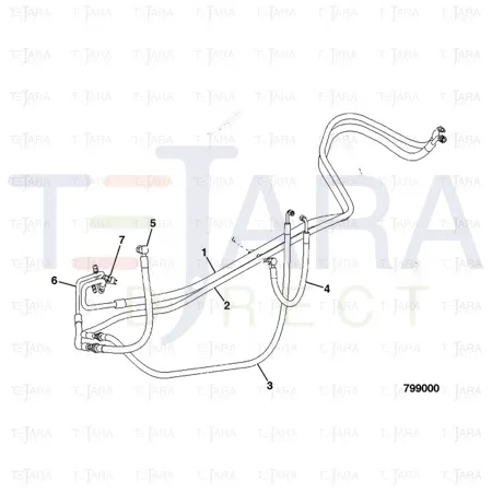 JCB Part No.# 332/D0194, HOSE AIR CONDITIONING - JCB Spare Parts