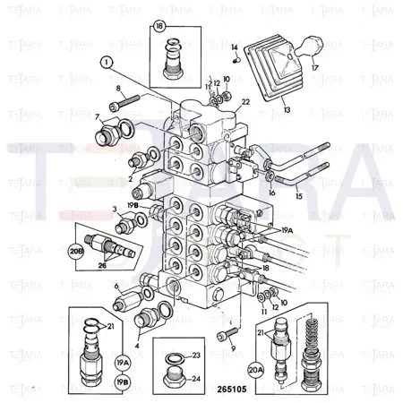 JCB Part No.# 162/02731, LEVER STABILISER ROD - JCB Spare Parts