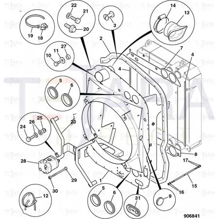 JCB Part No.# 826/11436, Tie cable, locking - JCB Spare Parts