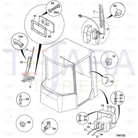 JCB Part No.# 332/S0559, WIPER_ARM-770mm_PANTOGR - JCB Spare Parts