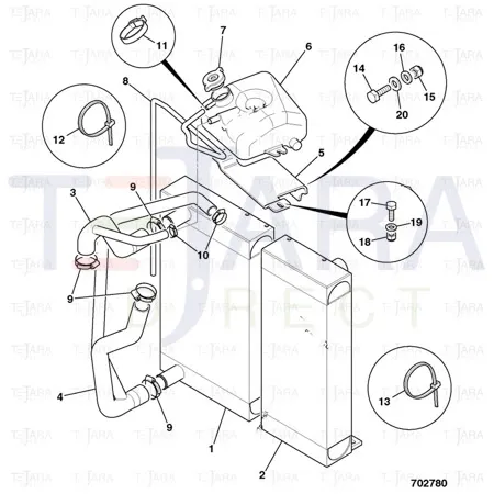 JCB Part No.# 162/03297, TANK EXPANSION - JCB Spare Parts