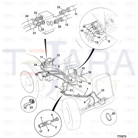 JCB Part No.# 123/06256, SPACER - JCB Spare Parts