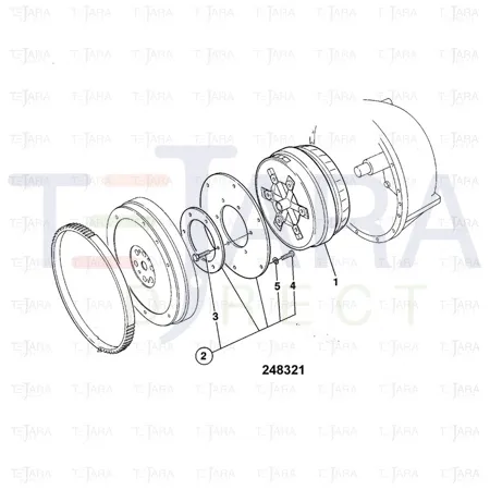 JCB Part No.# 04/500300, DRIVE PLATE KIT - JCB Spare Parts