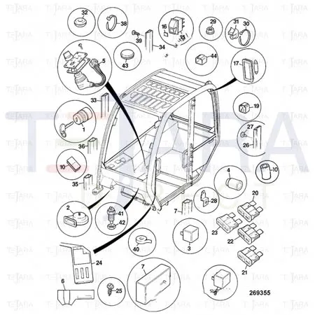 JCB Part No.# 701/09800A, SWITCH-BLANK - JCB Spare Parts