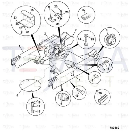 JCB Part No.# 1411/0004D, WASHER PLAIN 7/16" - JCB Spare Parts