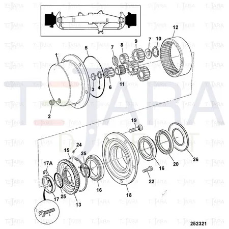 JCB Part No.# 453/04202, Carrier annulus - JCB Spare Parts