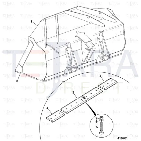JCB Part No.# 983/10189, TOEPLATE - JCB Spare Parts