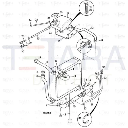 JCB Part No.# 834/00771, HOSE TRANS/OIL COO - JCB Spare Parts