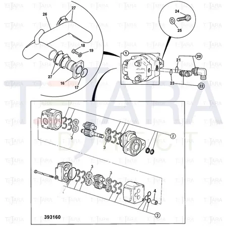 JCB Part No.# 20/925340, PUMP MAIN HYDRAULIC - JCB Spare Parts