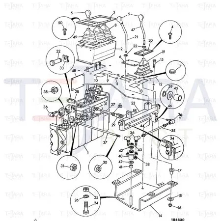 JCB Part No.# 826/00926, 'NUT LH THREAD' - JCB Spare Parts