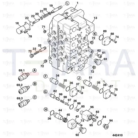 JCB Part No.# 25/221723, Seal O-ring - JCB Spare Parts