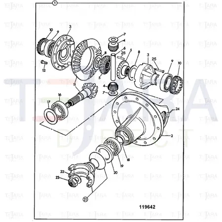 JCB Part No.# 907/09000, BEARING -TAPER ROLLER - JCB Spare Parts