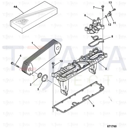 JCB Part No.# SC1448933, Cooler oil - JCB Spare Parts