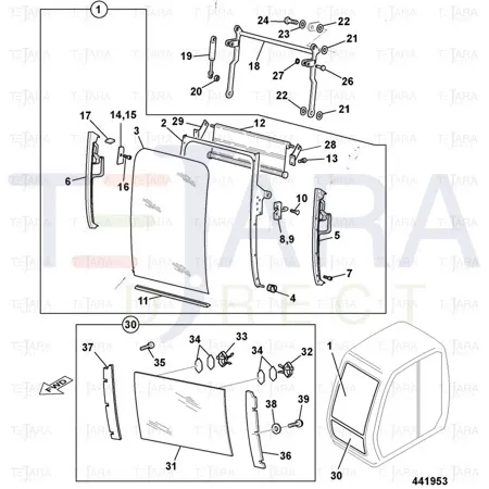 JCB Part No.# 331/58212, WINDSCREEN - JCB Spare Parts