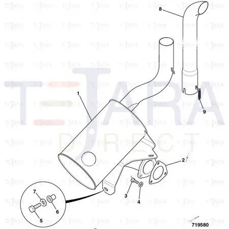 JCB Part No.# 813/00349, EXHAUST GASKET - JCB Spare Parts