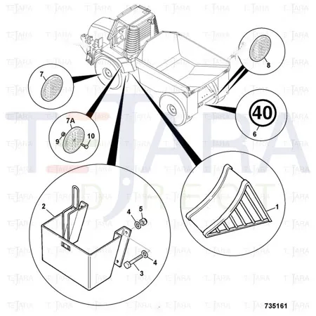 JCB Part No.# 700/22900, Reflector Amber Self Adhesive - JCB Spare Parts