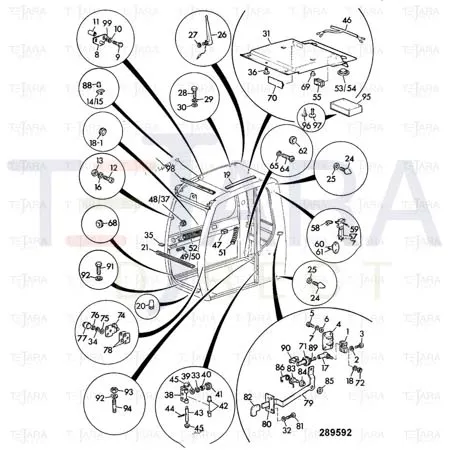 JCB Part No.# 826/01649, DOME HEAD BOLT TUF-LOK - JCB Spare Parts