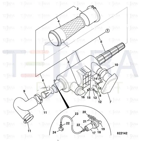 JCB Part No.# 32/925894, Element Main AIr - JCB Spare Parts