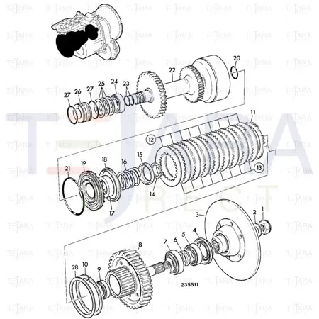 JCB Part No.# 828/00232, O RING (200 144 4470 ) - JCB Spare Parts