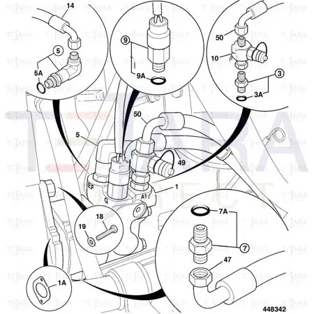 JCB Part No.# 816/55040, TEST ADAPTOR - JCB Spare Parts