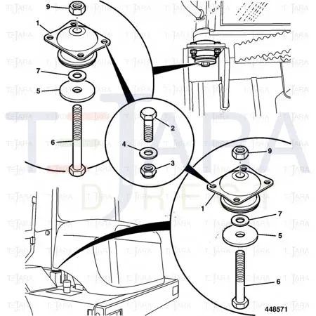 JCB Part No.# 265/01282, MOUNTING RESILIENT - JCB Spare Parts