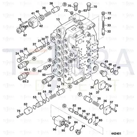 JCB Part No.# 25/221780, Spacer - JCB Spare Parts