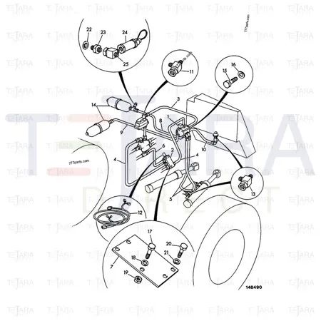 JCB Part No.# 1305/3220Z, BOLT 3/8"UNFx2.3/4 HT - JCB Spare Parts