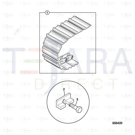 JCB Part No.# 1315/3713D, BOLT.M16x55 LG. - JCB Spare Parts