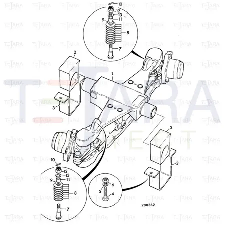JCB Part No.# 295/00077, AXLE STRAP.ZINC PLTD. - JCB Spare Parts
