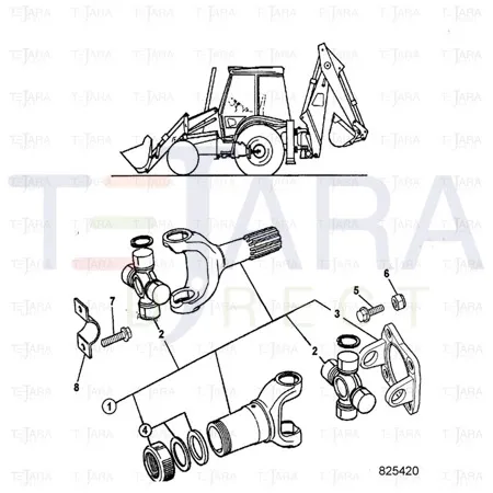 JCB Part No.# 332/Y0215, BEARING STRAP - JCB Spare Parts