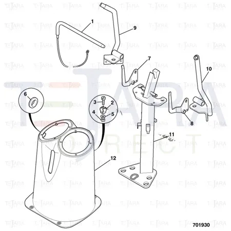 JCB Part No.# 335/07898, WA L/H LEVER plus pattern - JCB Spare Parts