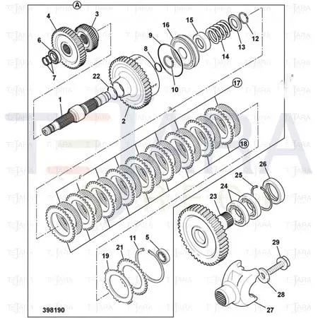 JCB Part No.# 907/20018,  BEARINGTAPER ROLLER ASS - JCB Spare Parts