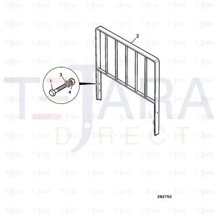 JCB Part No.# 1321/0710D, SET SCREW M16X40 - JCB Spare Parts