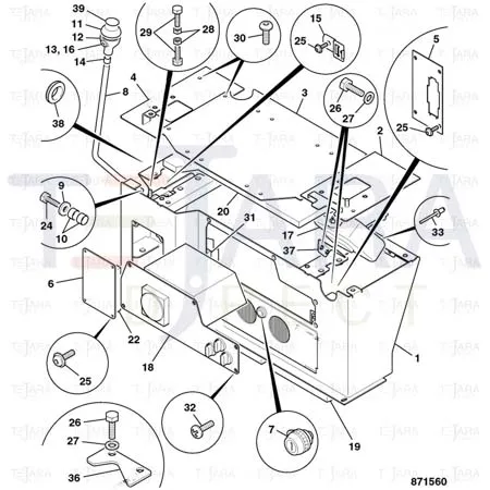 JCB Part No.# 142/00644, (Pre-P)-WATER VALVE - HEATER - JCB Spare Parts
