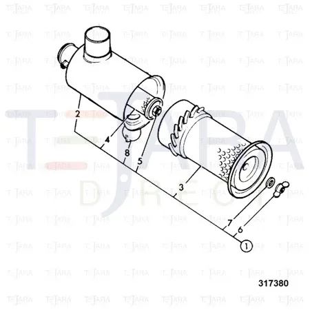JCB Part No.# 32/206002, ELEMENT AIR PQ=60 - JCB Spare Parts
