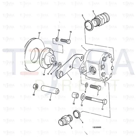 JCB Part No.# 158/30104, DRIVE FLANGE - JCB Spare Parts