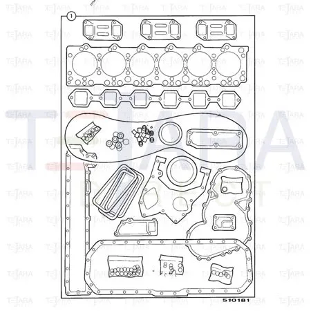 JCB Part No.# 02/801584, KIT, GASKET ENGINE] - JCB Spare Parts