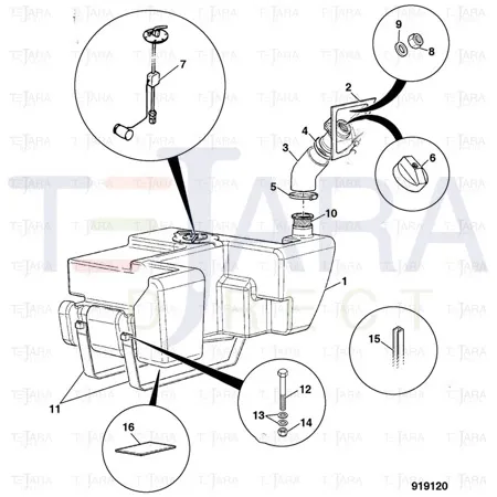 JCB Part No.# 704/50126, FUEL SENDER (VISTA) - JCB Spare Parts