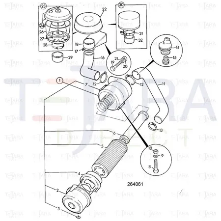 JCB Part No.# 32/916800, PRE CLEANER - JCB Spare Parts