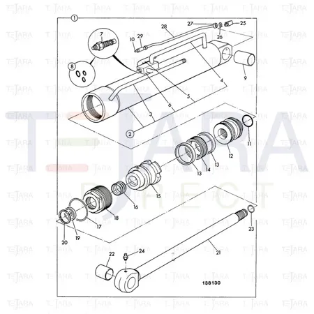 JCB Part No.# 991/00137, Kit-seal 120 x 65 - JCB Spare Parts