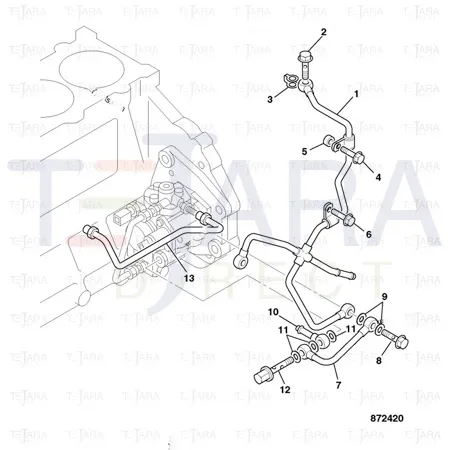 JCB Part No.# 02/802690, Pipe - JCB Spare Parts
