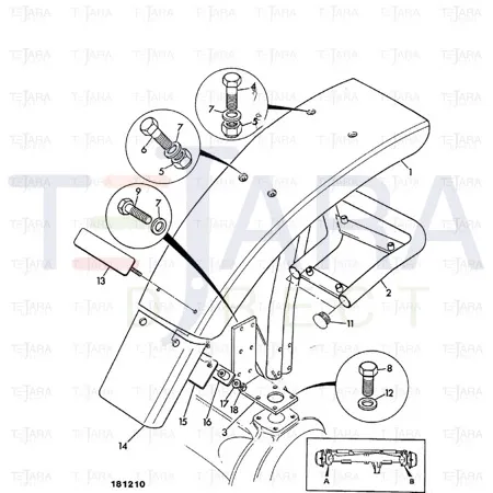 JCB Part No.# 123/02952, BRACKET L.H. LOWER - JCB Spare Parts