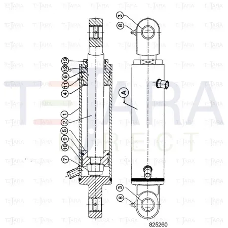 JCB Part No.# 550/42383, SEAL KIT STRG. RAM - JCB Spare Parts