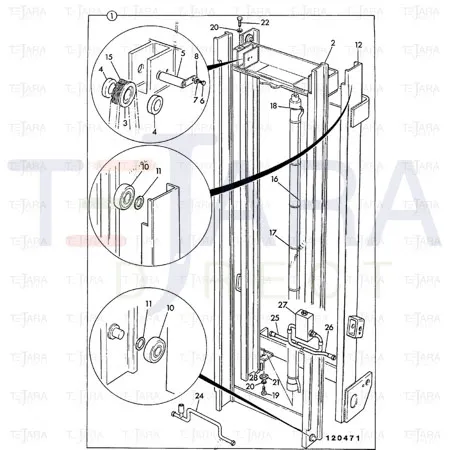 JCB Part No.# 191/00667, SPACER.LONG.ZINC.506B - JCB Spare Parts