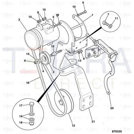 JCB Part No.# 331/55043, PULLEY - JCB Spare Parts