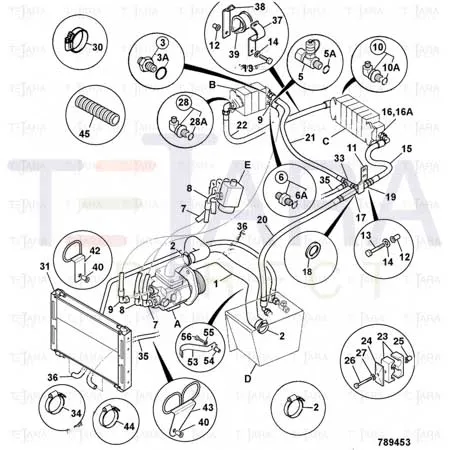 JCB Part No.# 816/90476, ADAPTOR 1-1/16SAExG5/8A - JCB Spare Parts