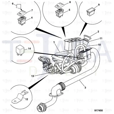 JCB Part No.# 701/58895, STABILISER ISOL.ACTUATOR - JCB Spare Parts