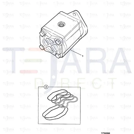 JCB Part No.# 20/950285, PUMP SINGLE, STD. - JCB Spare Parts