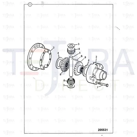 JCB Part No.# 448/36300, Differential Assembly - JCB Spare Parts
