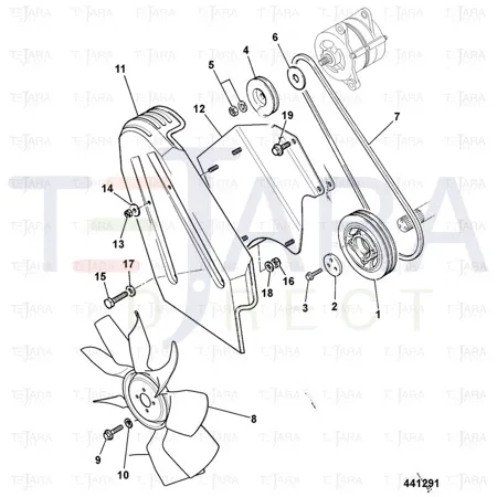 JCB Part No.# 02/201910, BELT FAN, PAIR - JCB Spare Parts